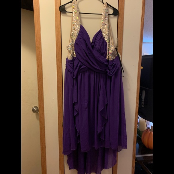 purple dress size 24